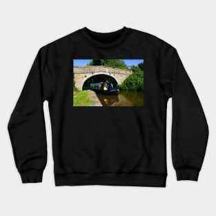 Narrowboat on the canal Crewneck Sweatshirt